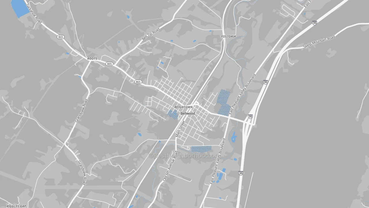 Transit Grade map of 16617, PA