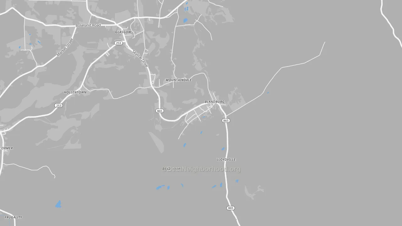 Transit Grade map of 16619, PA