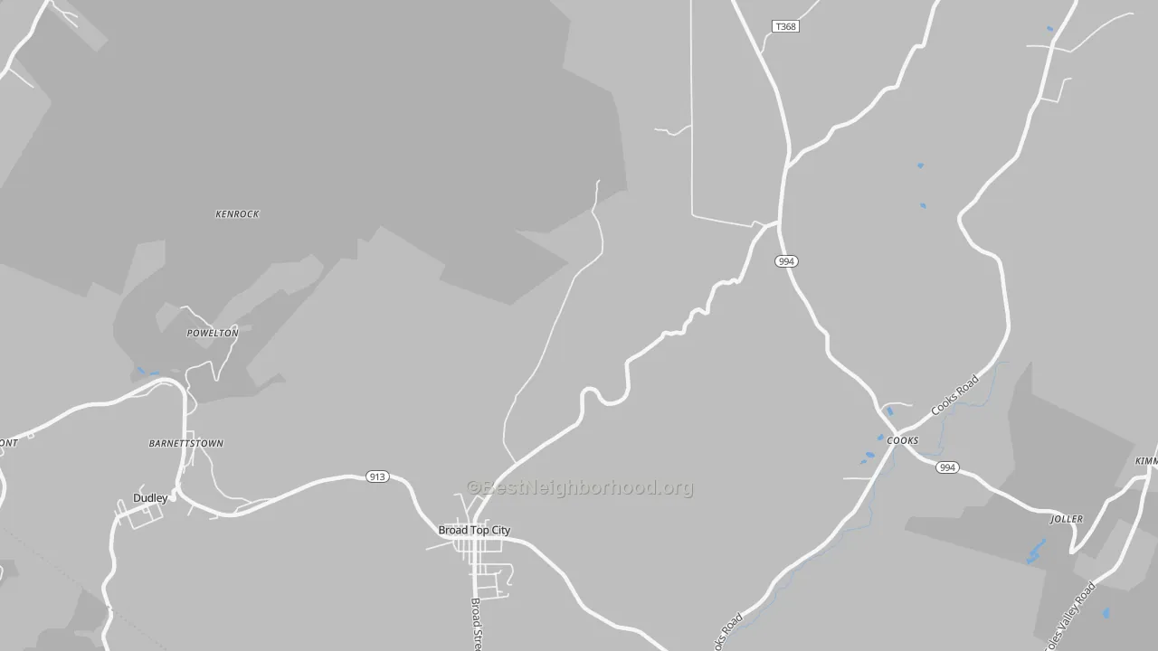 Transit Grade map of 16621, PA