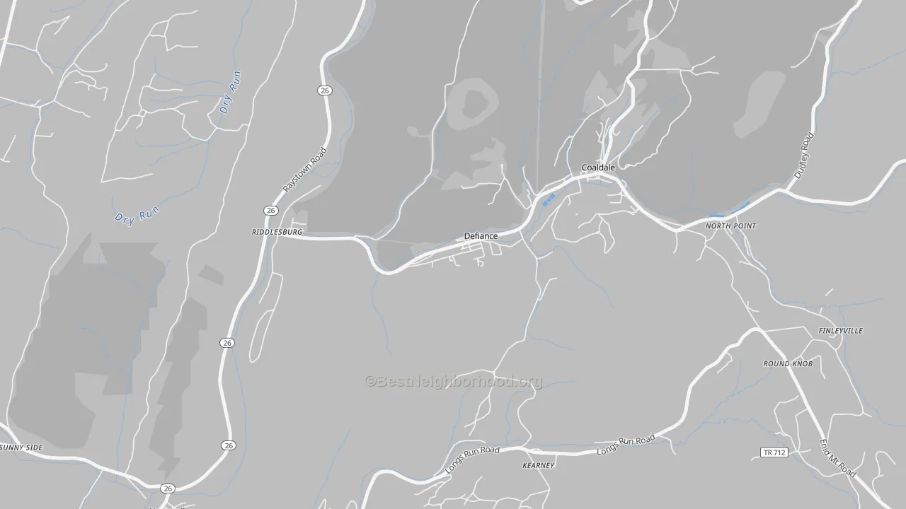 Transit Grade map of 16633, PA