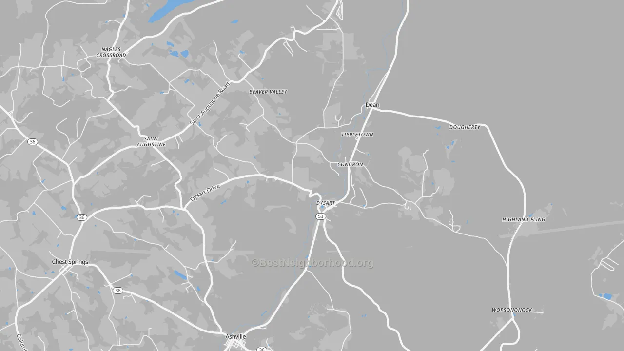 Transit Grade map of 16636, PA