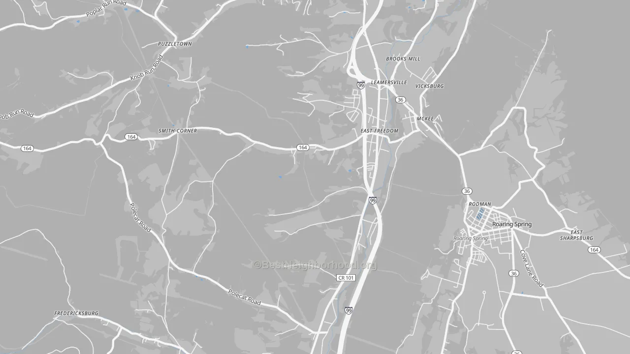 Transit Grade map of 16637, PA