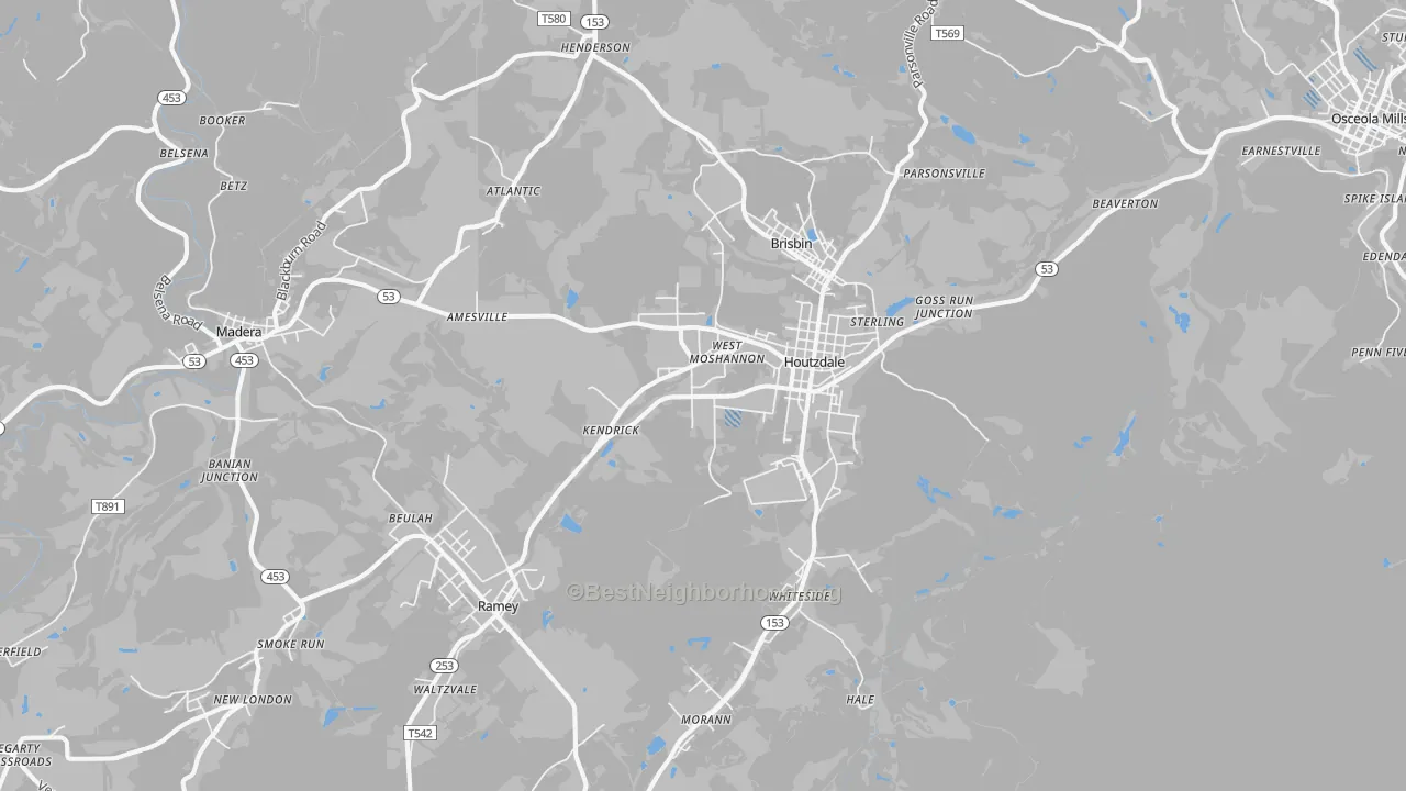 Transit Grade map of 16651, PA