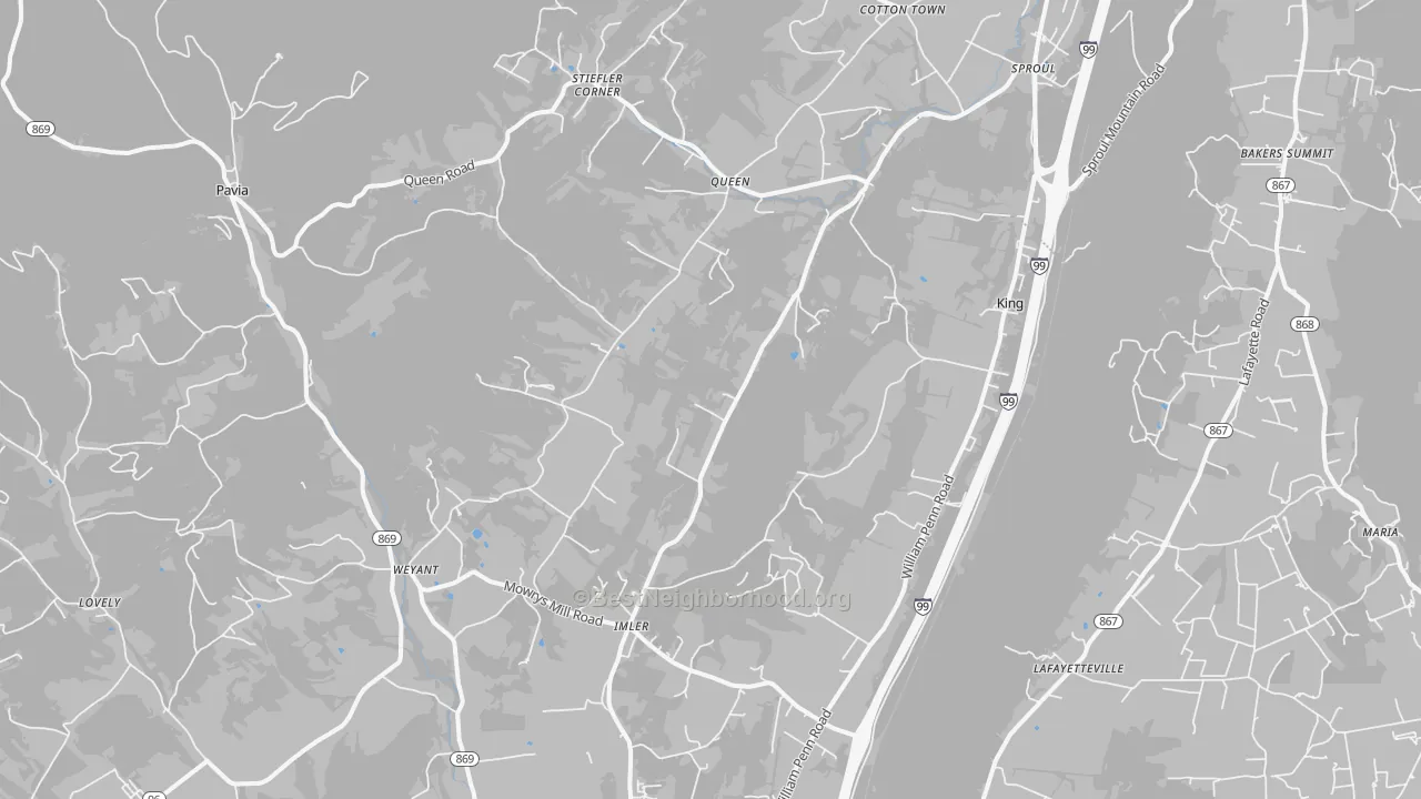 Transit Grade map of 16655, PA