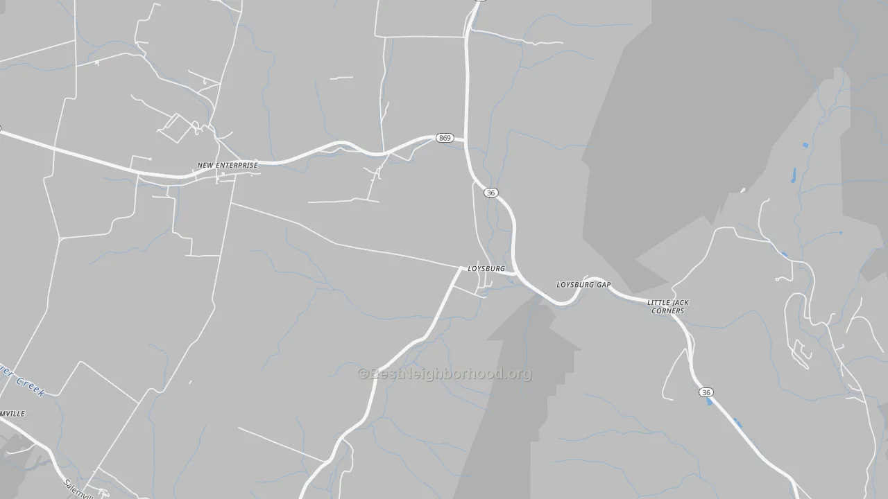 Transit Grade map of 16659, PA