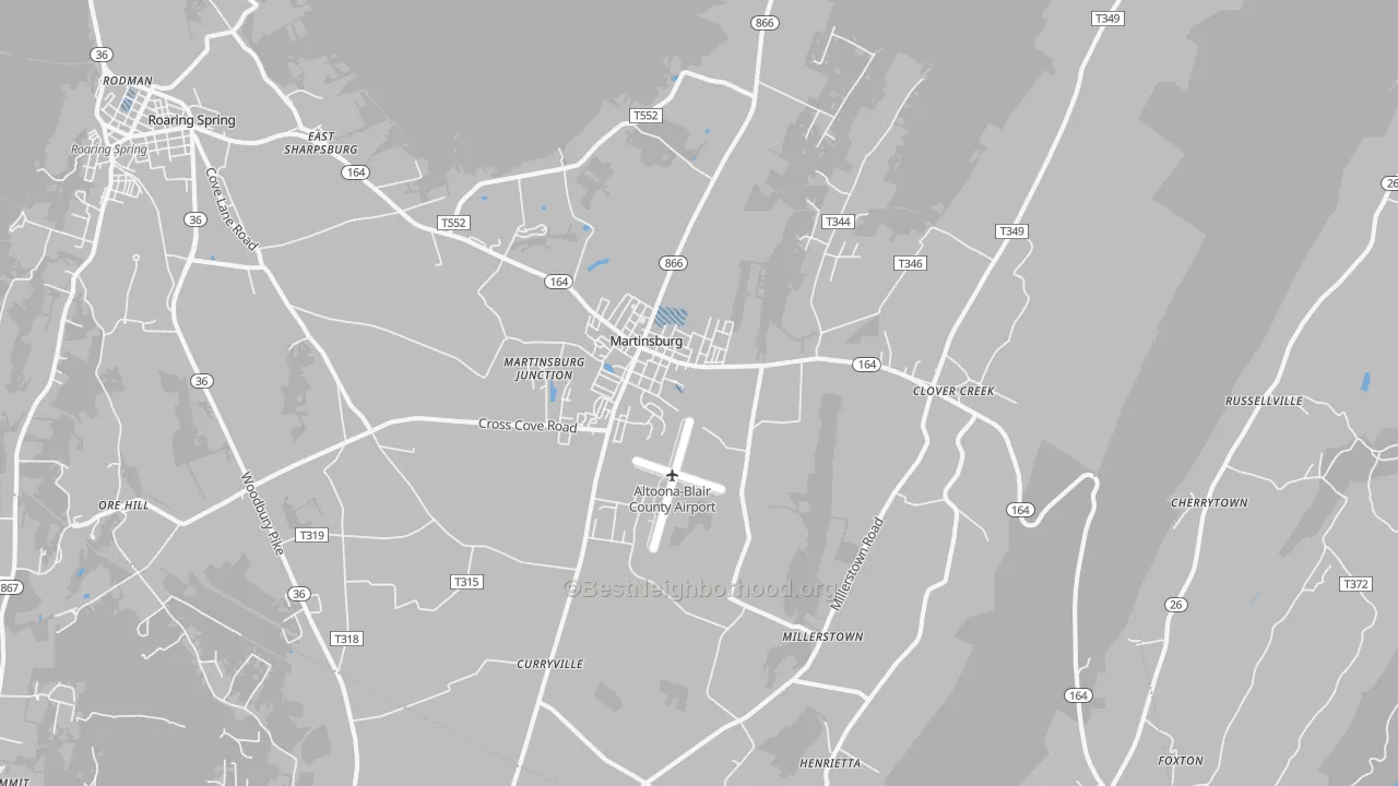 Transit Grade map of 16662, PA
