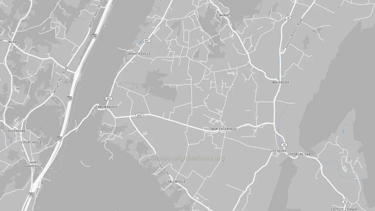 Transit Grade map of 16664, PA