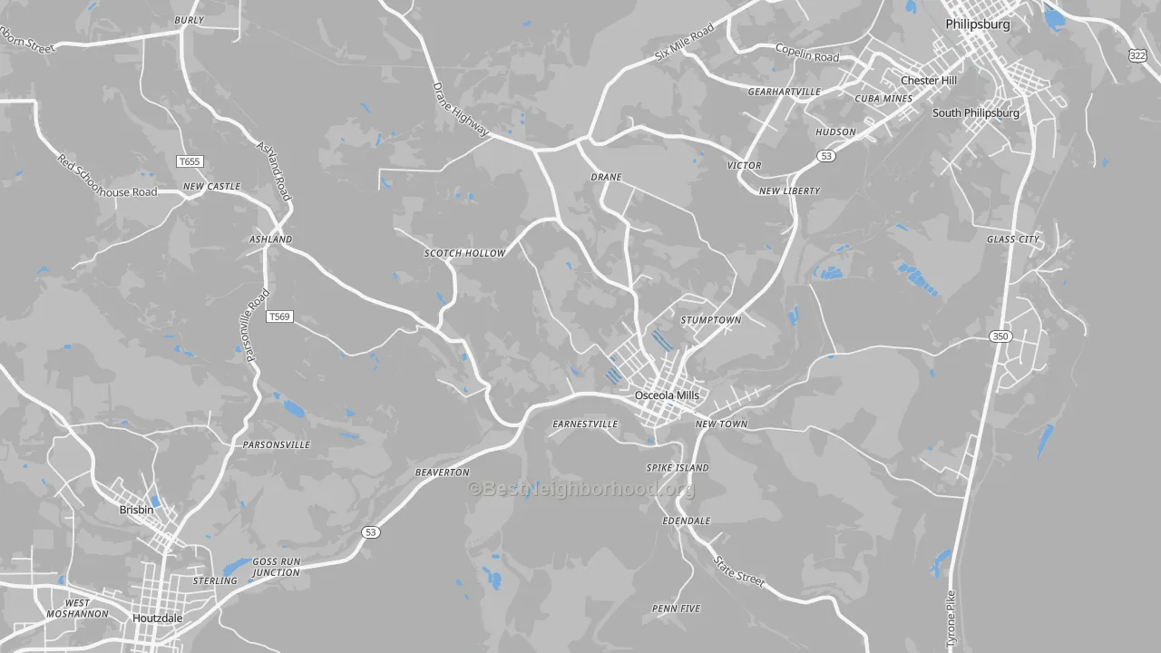Transit Grade map of 16666, PA