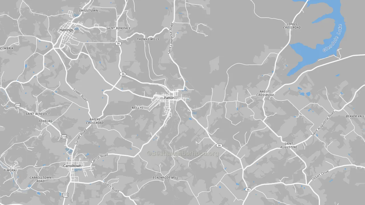 Transit Grade map of 16668, PA