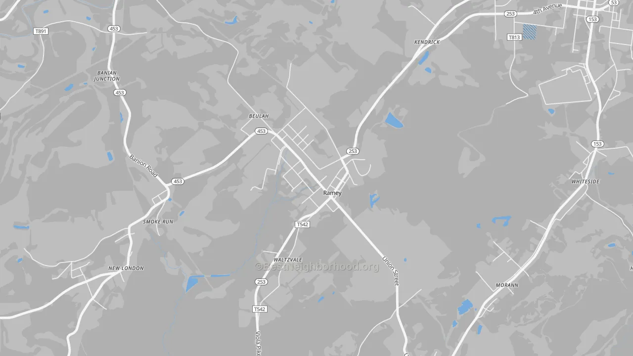 Transit Grade map of 16671, PA