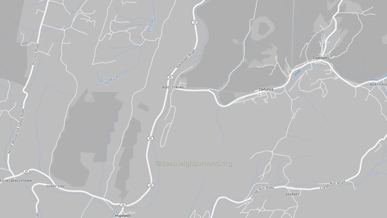 Transit Grade map of 16672, PA