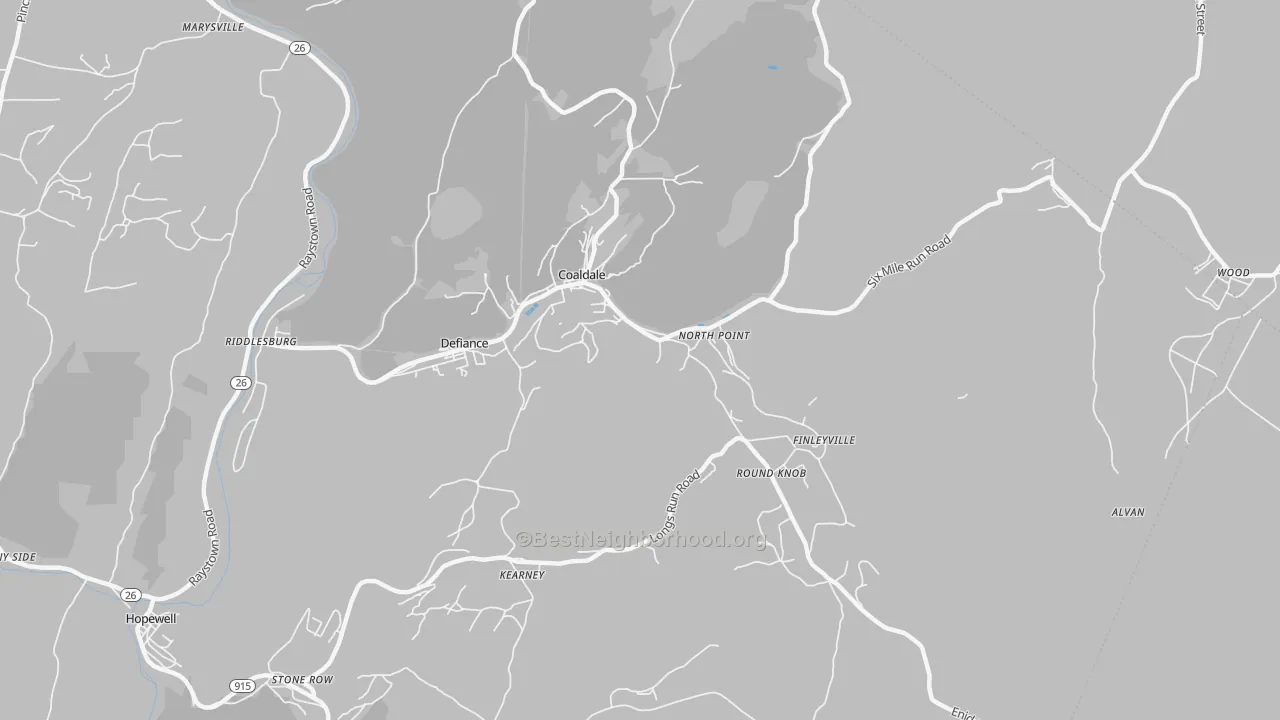 Transit Grade map of 16679, PA