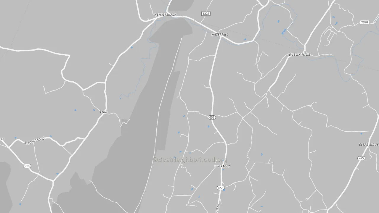 Transit Grade map of 16689, PA