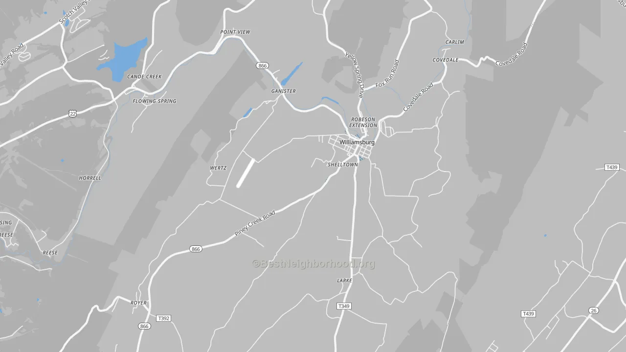 Transit Grade map of 16693, PA
