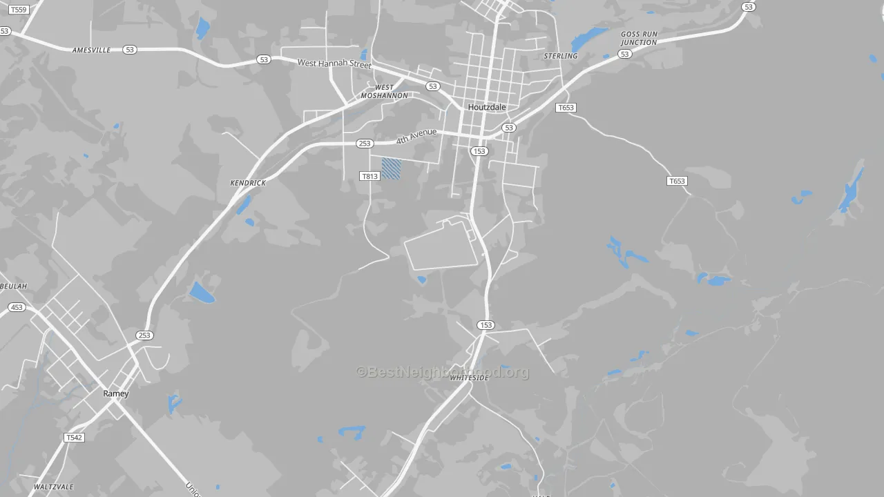 Transit Grade map of 16698, PA
