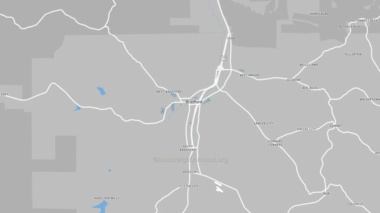 Transit Grade map of 16701, PA