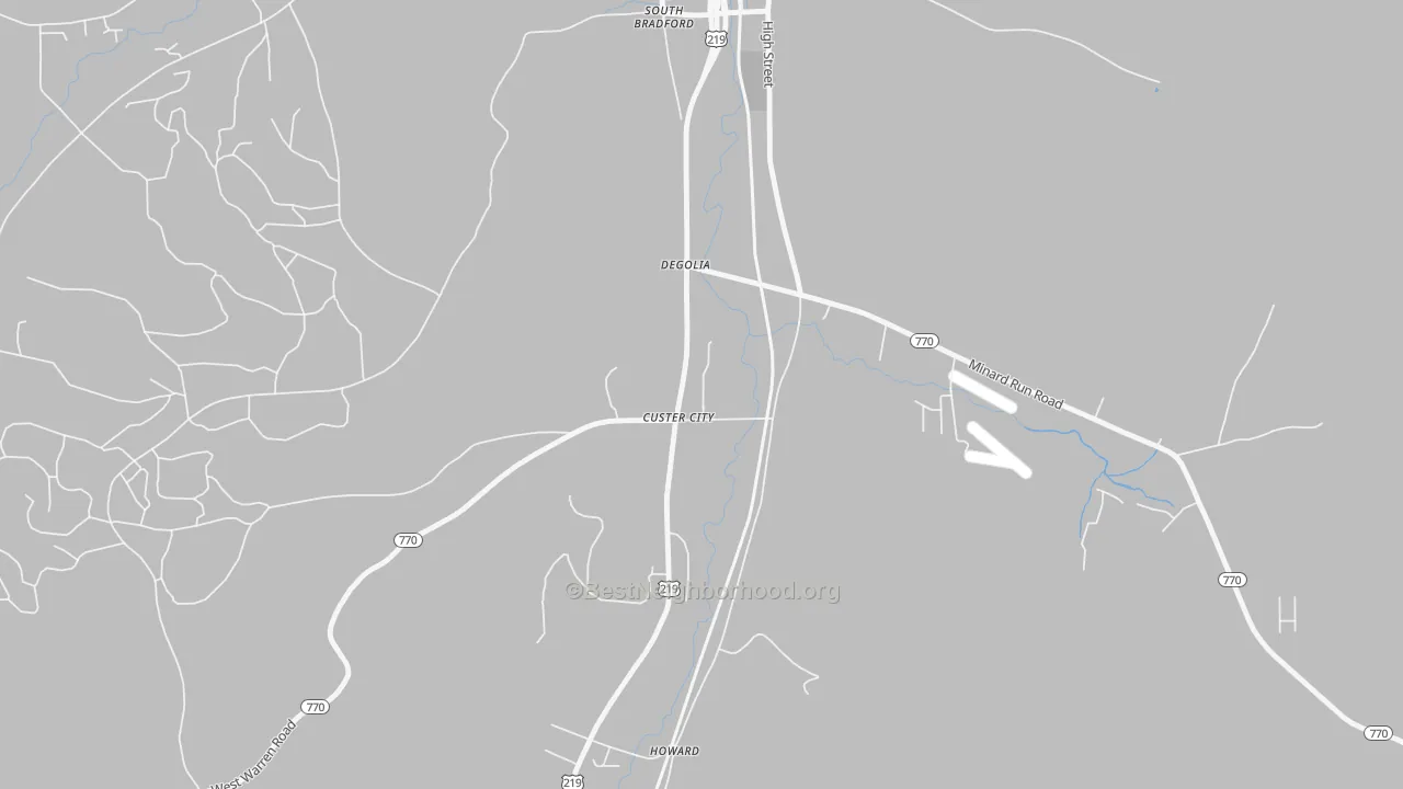 Transit Grade map of 16725, PA