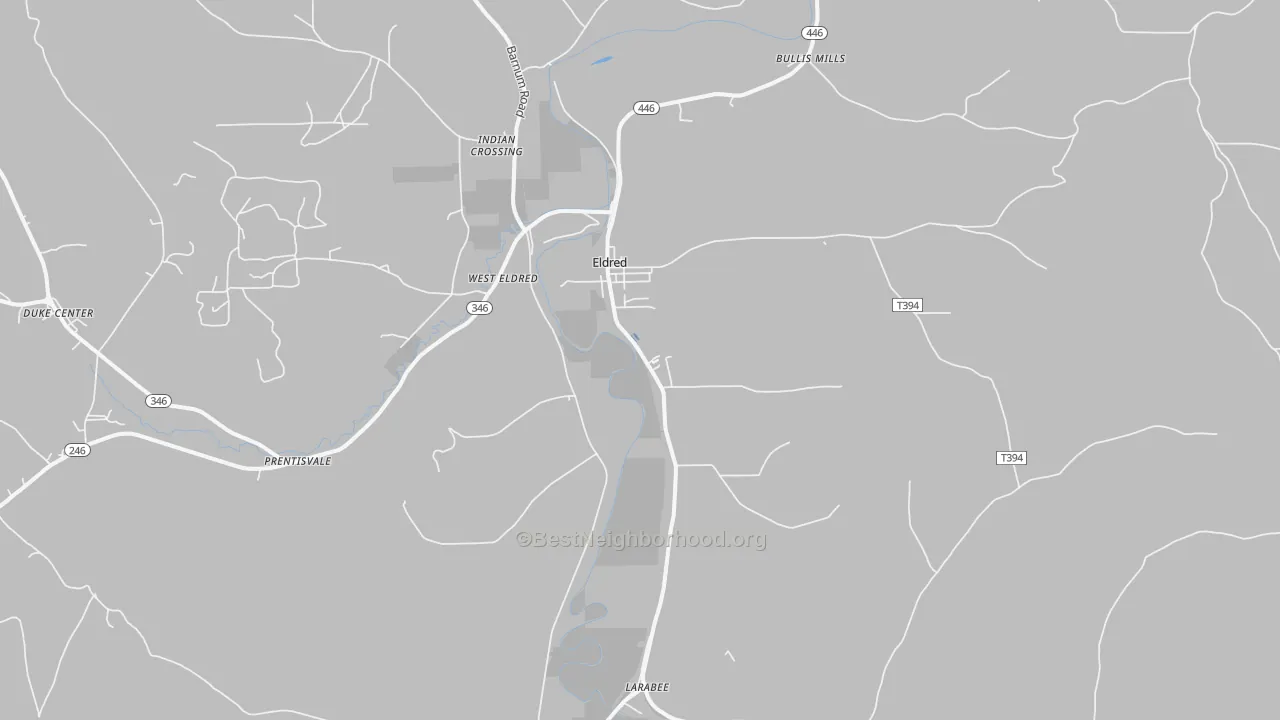 Transit Grade map of 16731, PA