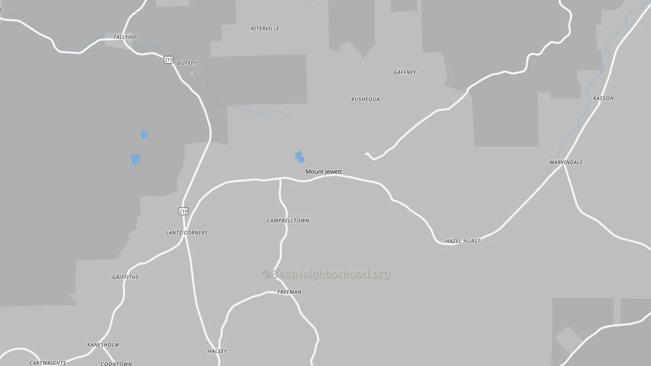 Transit Grade map of 16740, PA