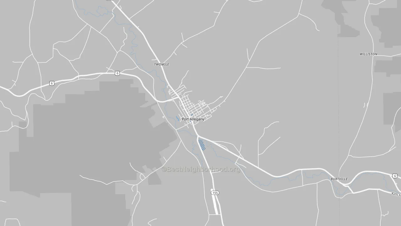 Transit Grade map of 16743, PA