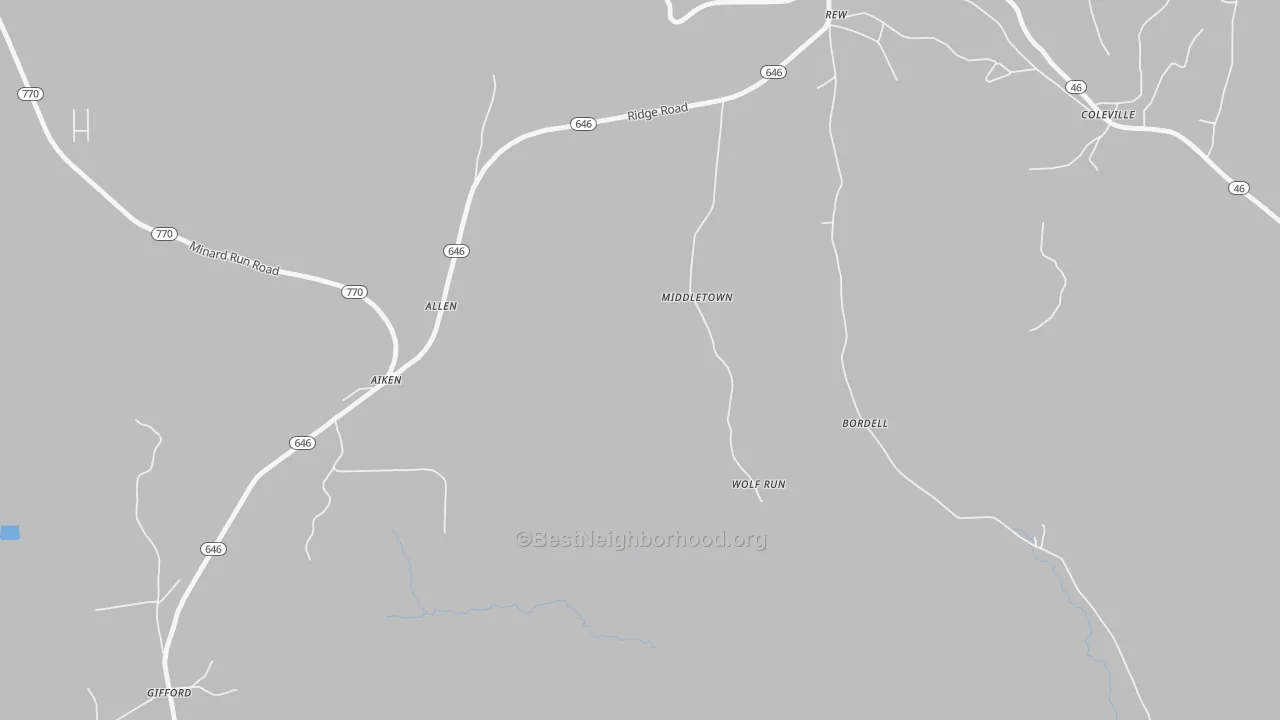 Transit Grade map of 16744, PA