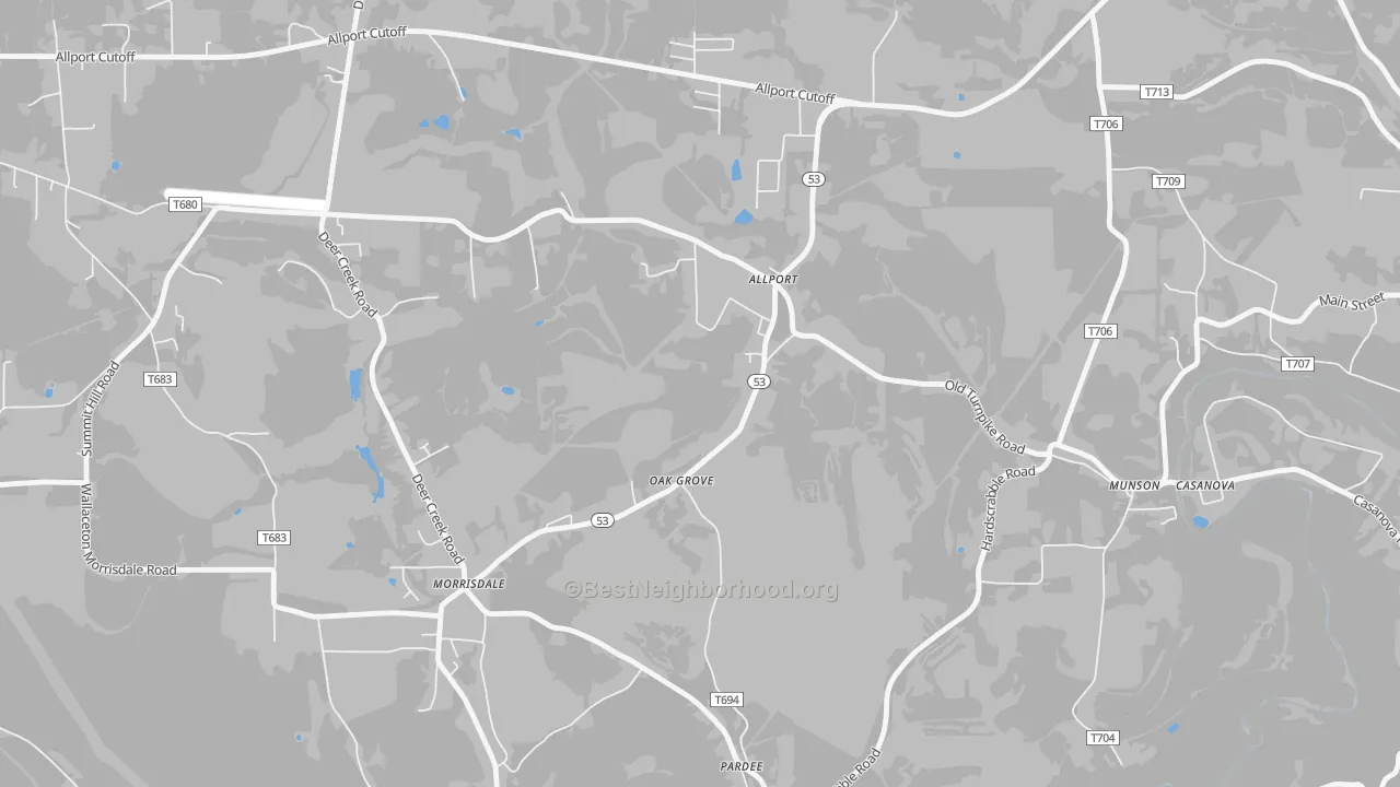 Transit Grade map of 16821, PA