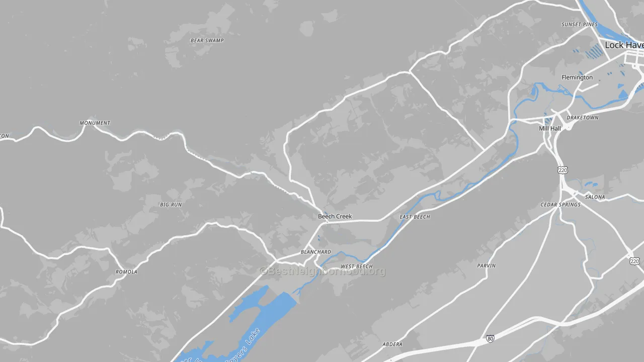 Transit Grade map of 16822, PA