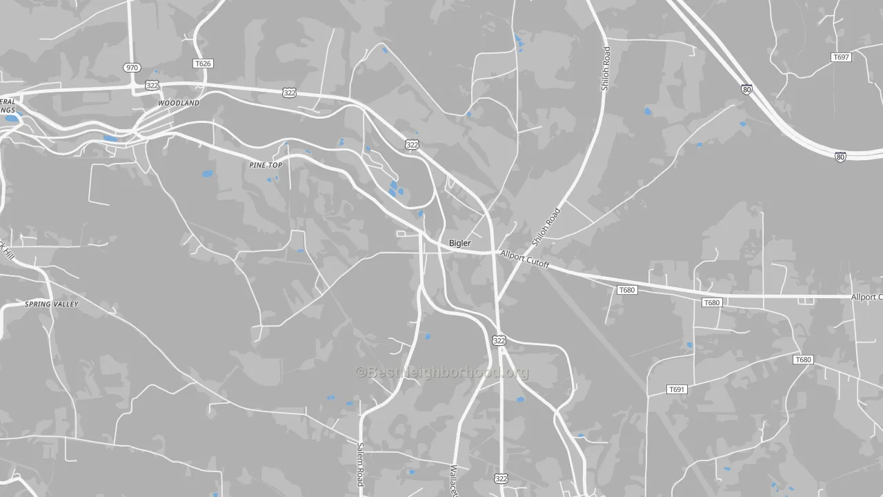 Transit Grade map of 16825, PA