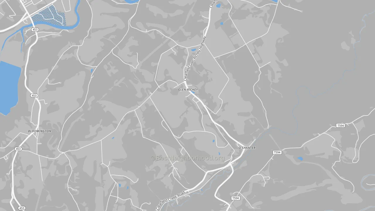 Transit Grade map of 16837, PA
