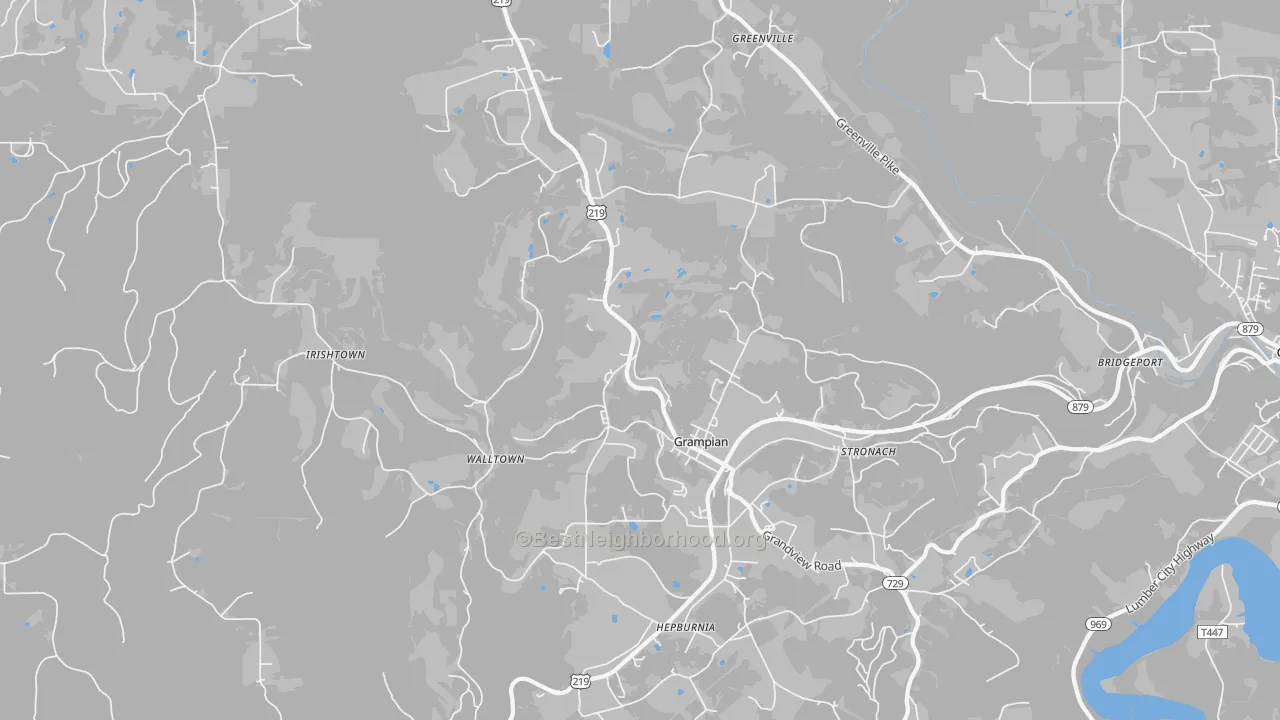 Transit Grade map of 16838, PA