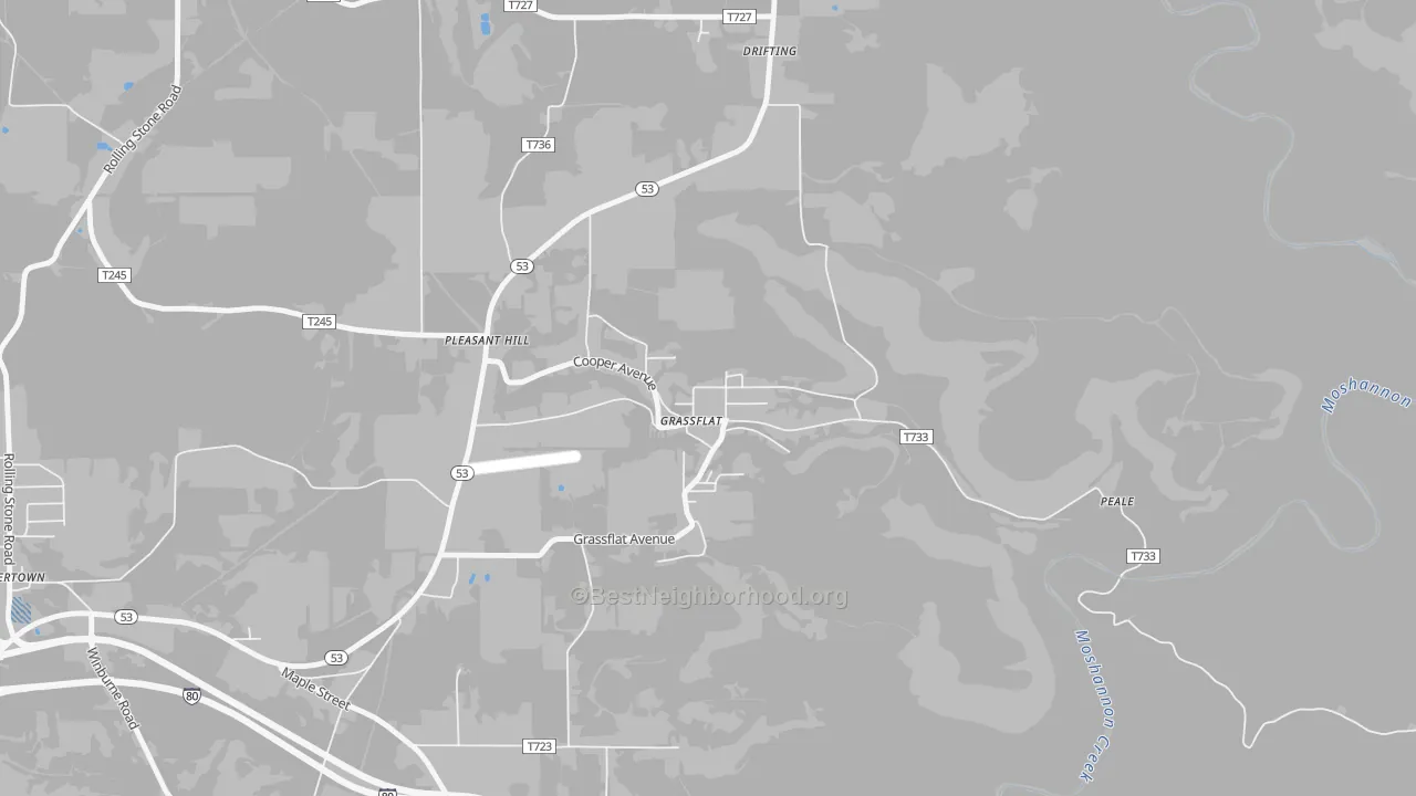 Transit Grade map of 16839, PA