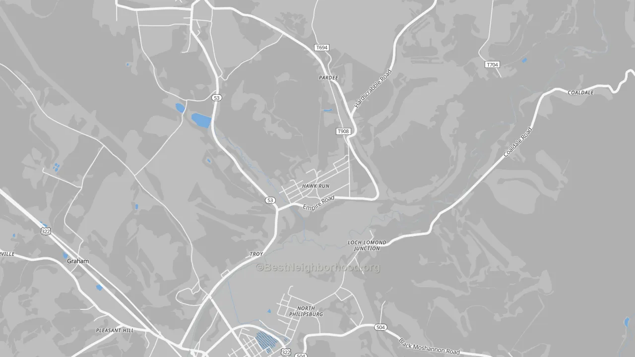 Transit Grade map of 16840, PA