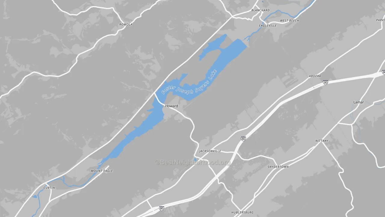 Transit Grade map of 16841, PA