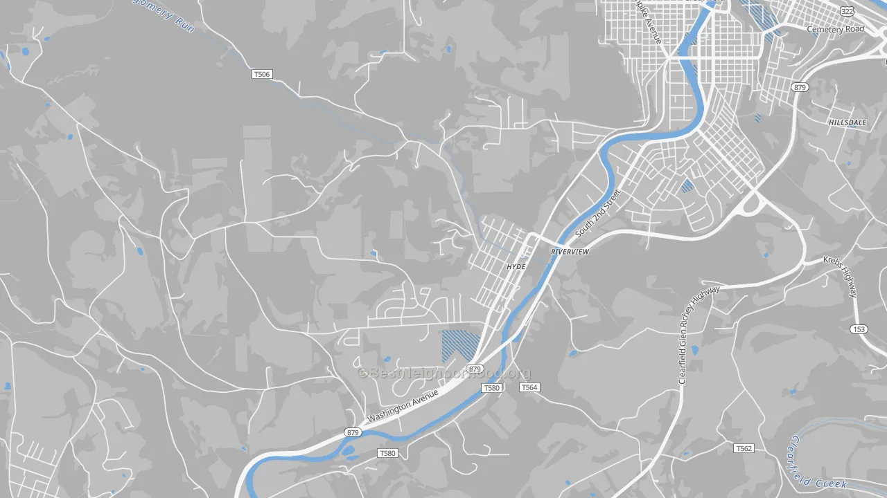 Transit Grade map of 16843, PA