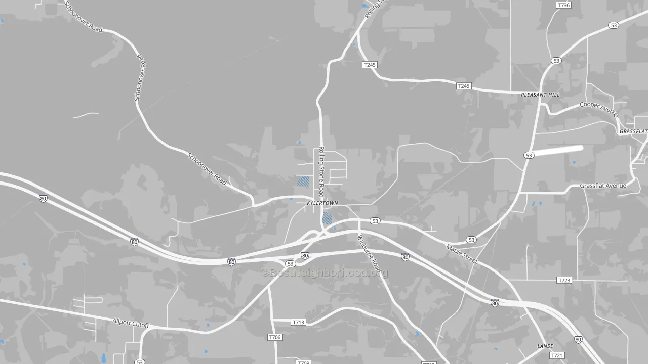 Transit Grade map of 16847, PA