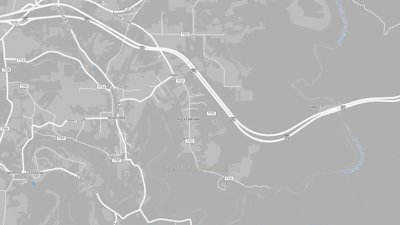Transit Grade map of 16849, PA