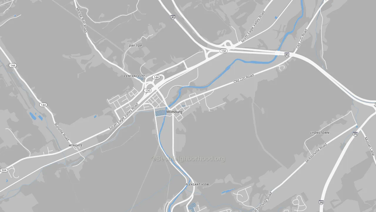 Transit Grade map of 16853, PA