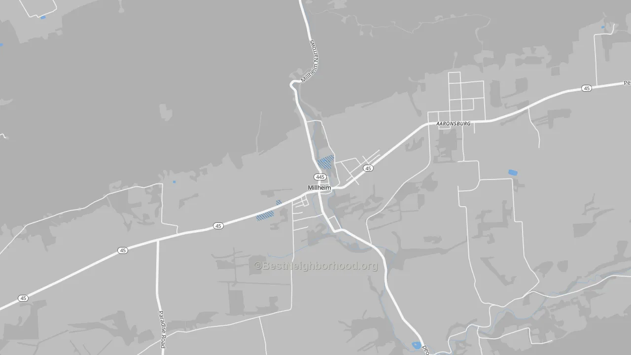 Transit Grade map of 16854, PA