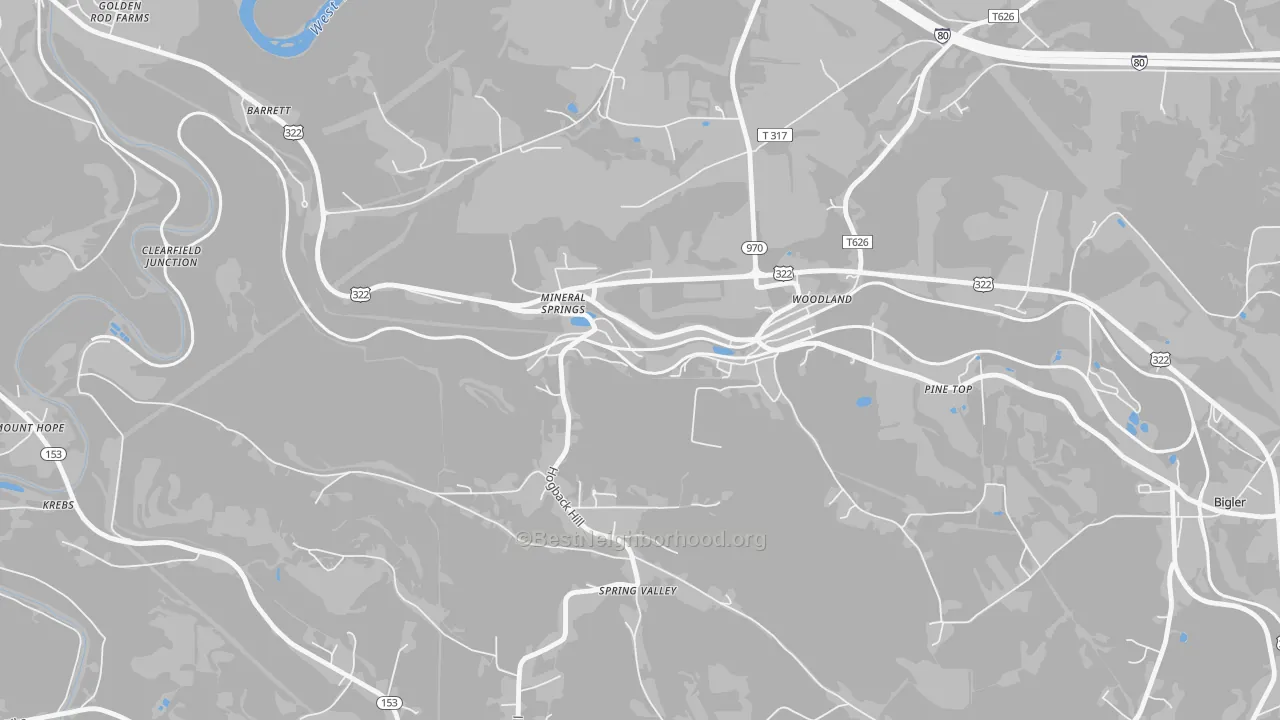 Transit Grade map of 16855, PA