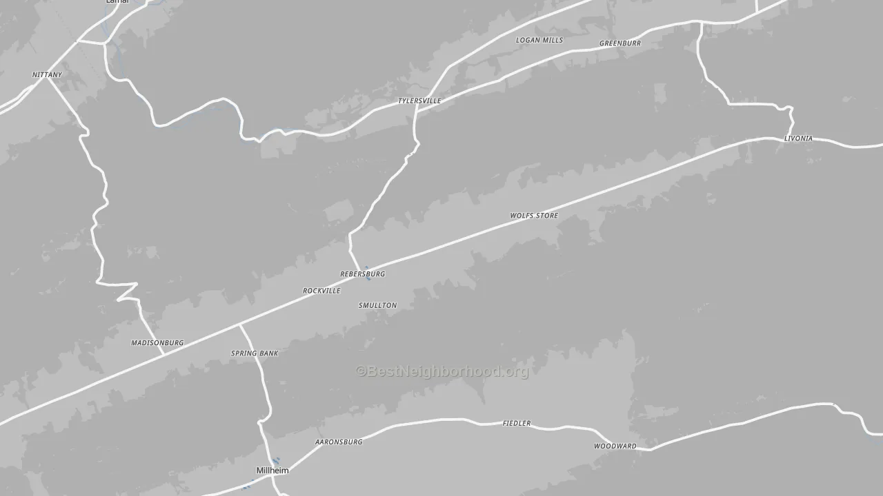 Transit Grade map of 16872, PA