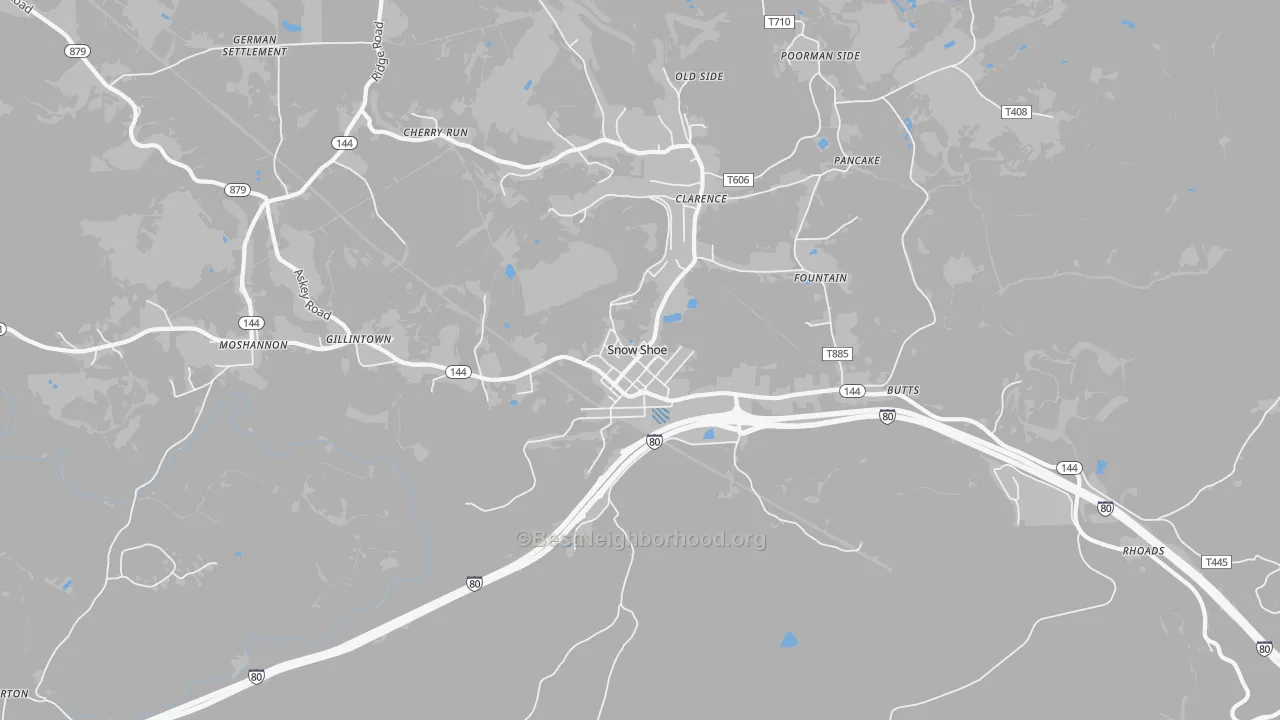 Transit Grade map of 16874, PA
