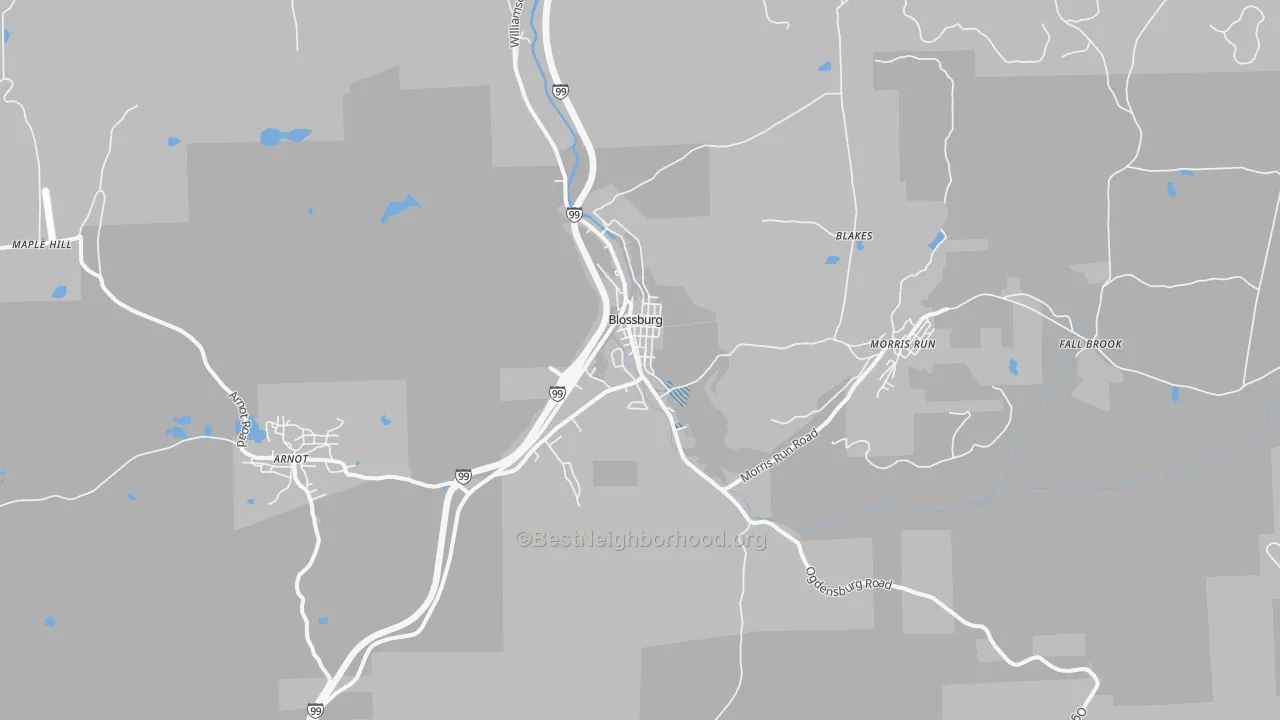Transit Grade map of 16912, PA