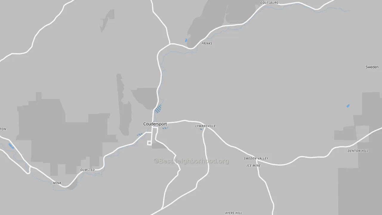 Transit Grade map of 16915, PA