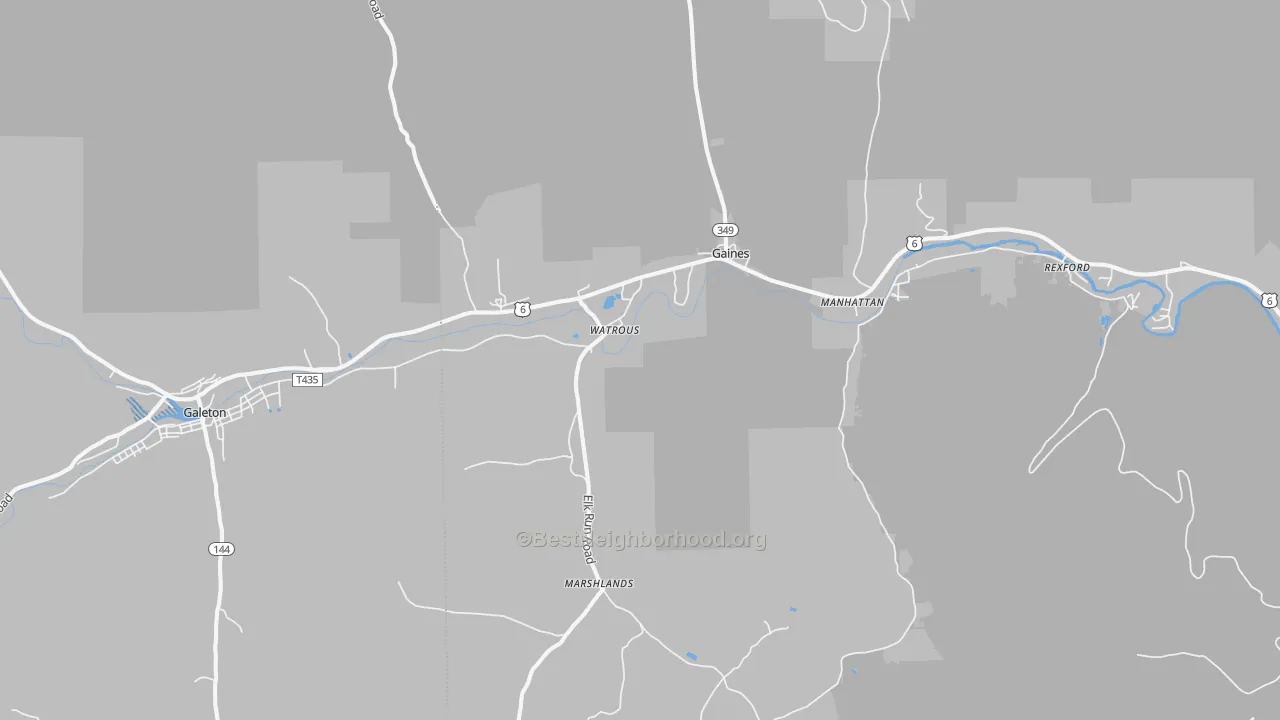 Transit Grade map of 16921, PA