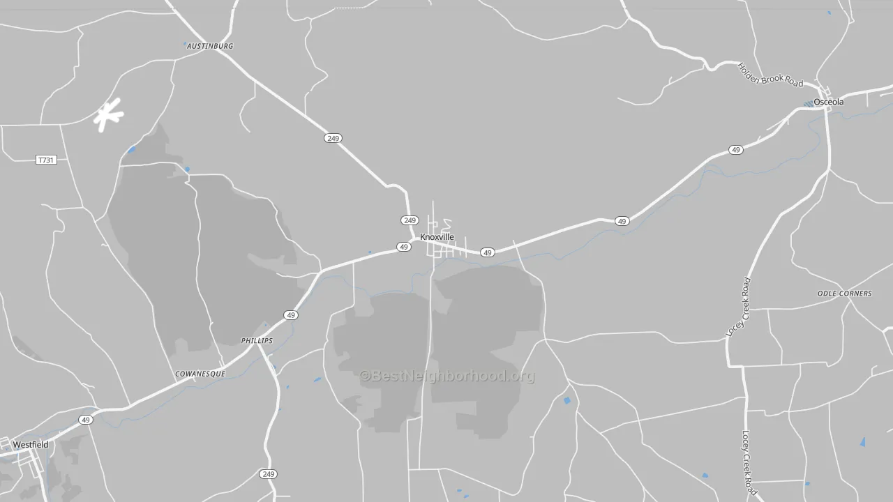 Transit Grade map of 16928, PA