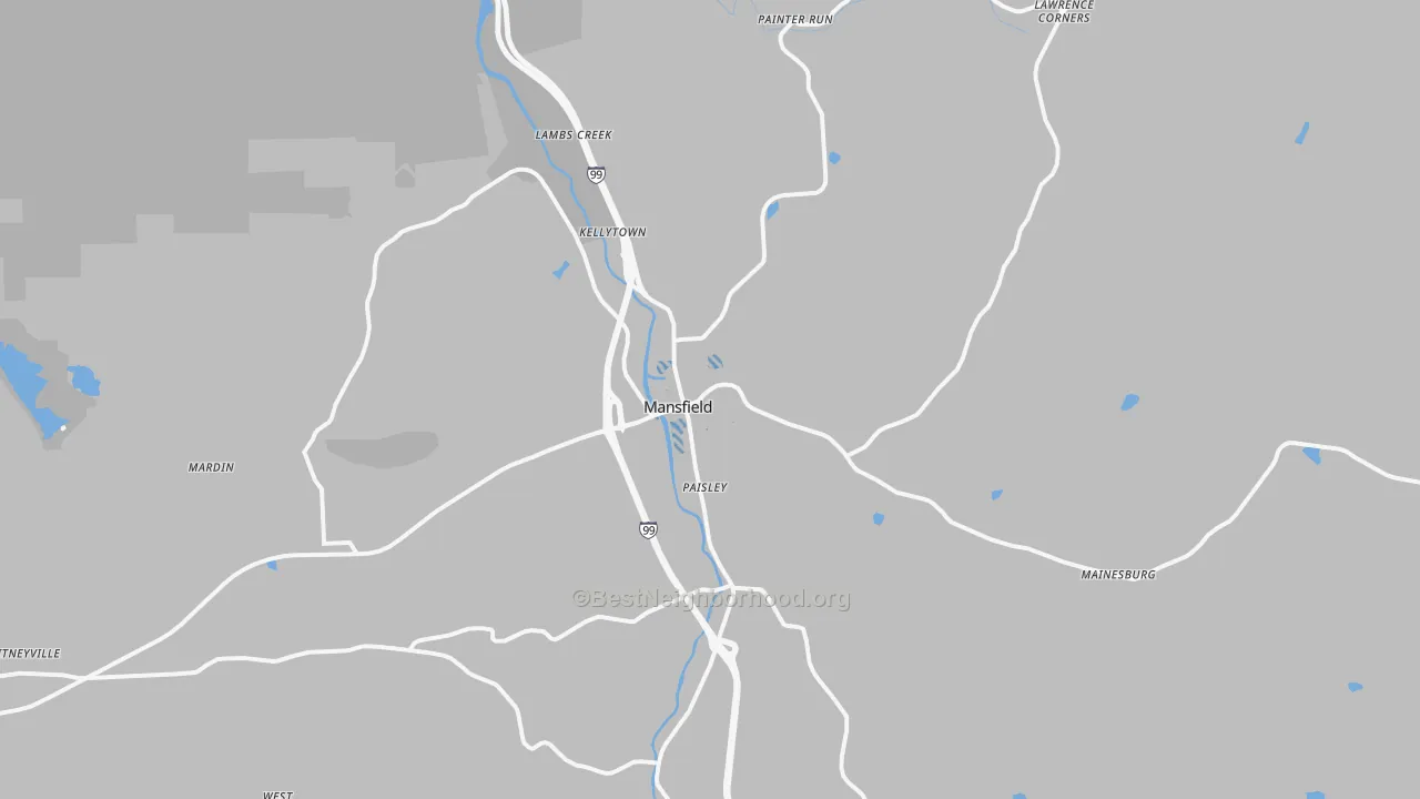 Transit Grade map of 16933, PA