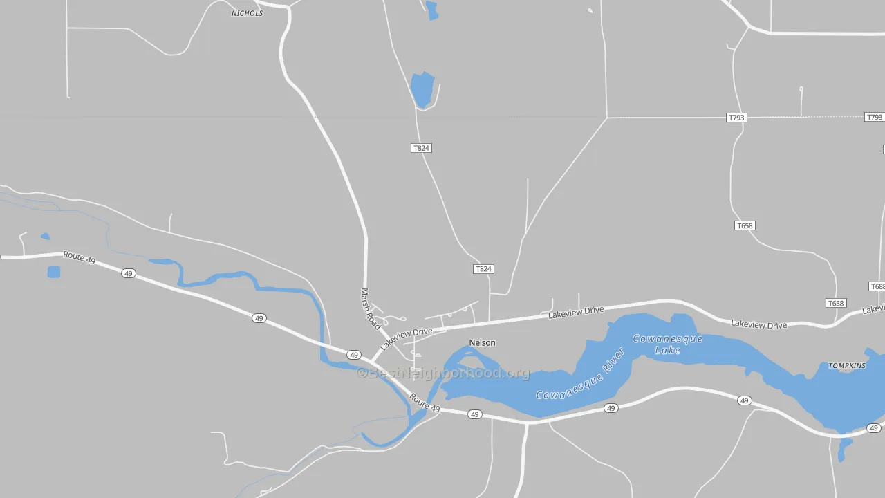 Transit Grade map of 16940, PA