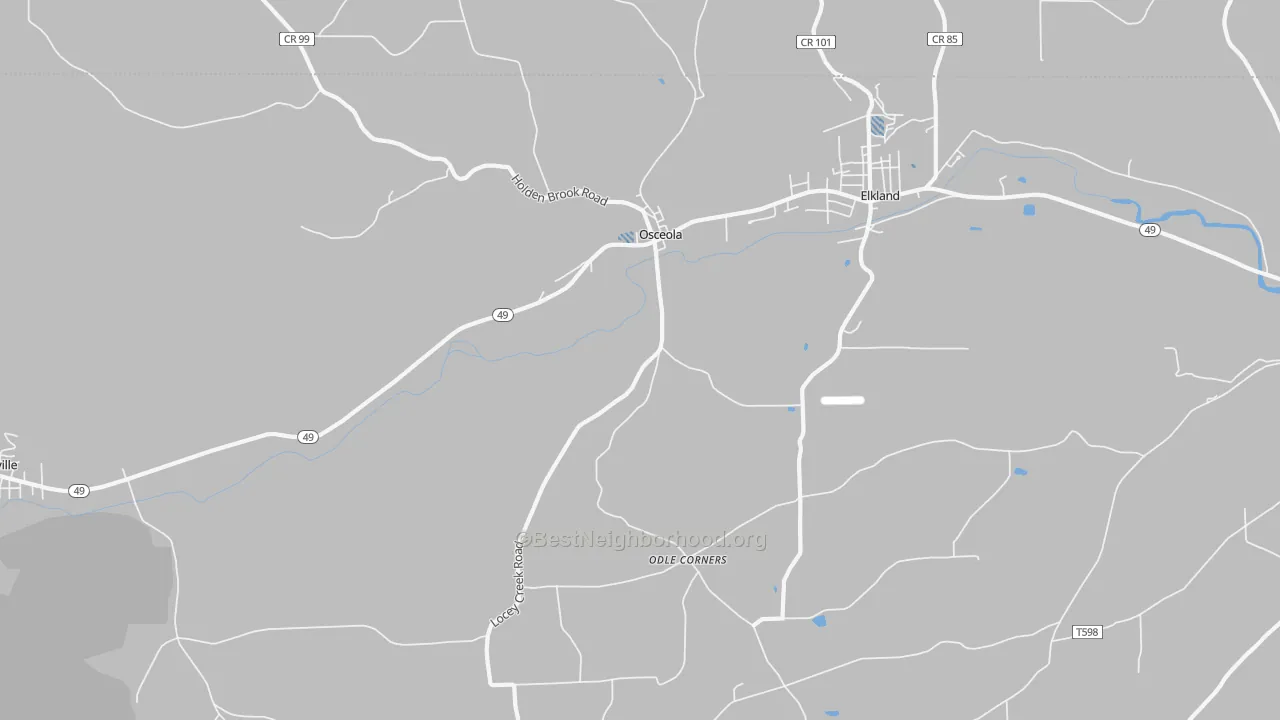Transit Grade map of 16942, PA