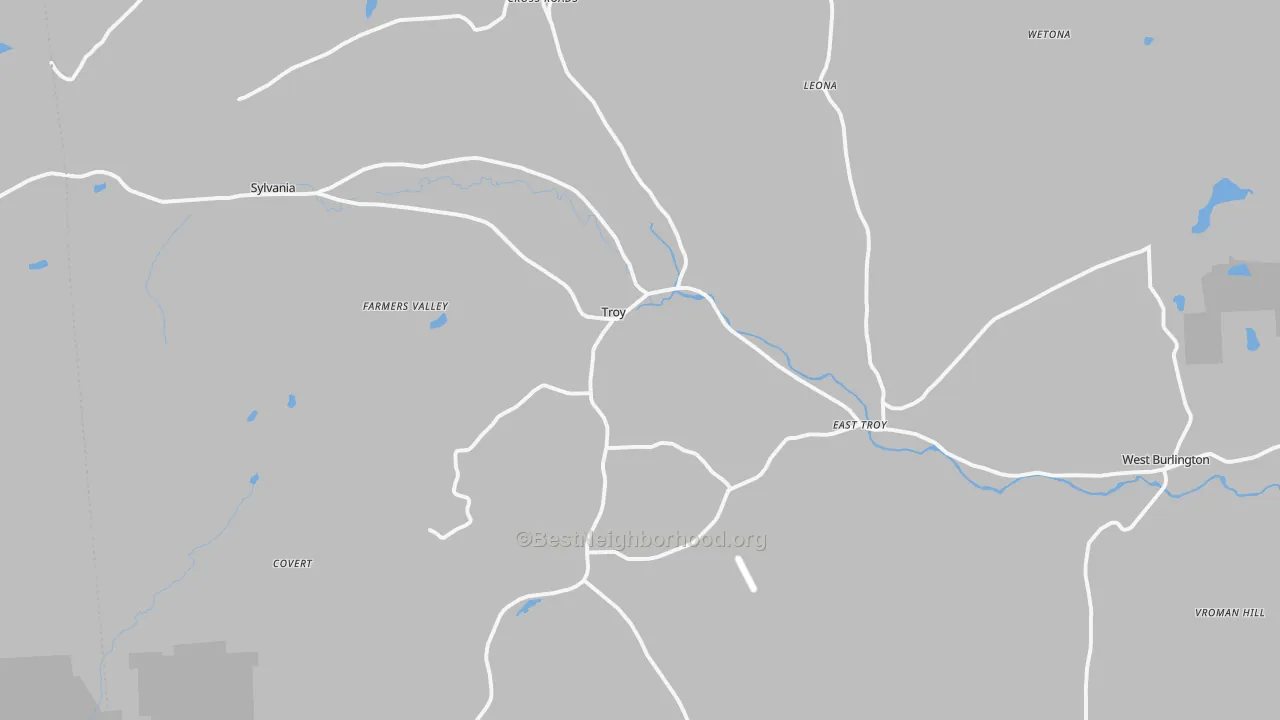 Transit Grade map of 16947, PA