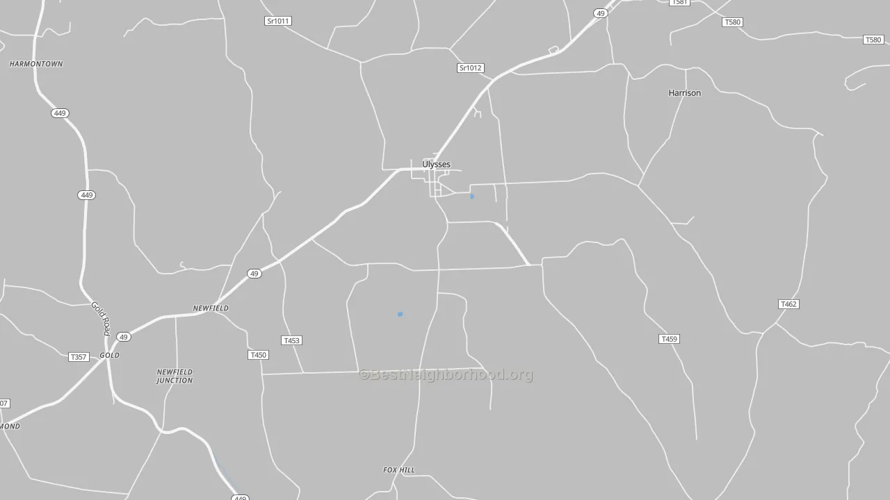 Transit Grade map of 16948, PA